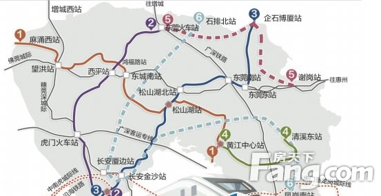 东莞轨道交通规划-地铁6号线总站为凤岗