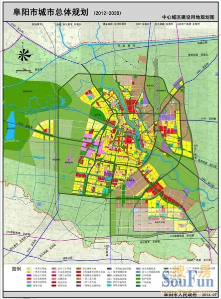 20122030年阜阳市城市总体规划公示