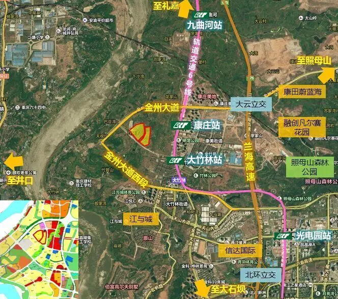 7亿瓜分重庆大竹林4地 地块编号:15065;规划用途:二类居住用地;出让