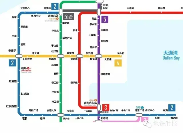 五年后的大连地铁线路图 地铁房布局必备