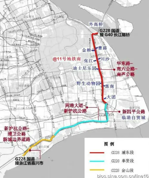 从崇明岛金山,连接外高桥,金桥,张江,川沙,迪士尼,自贸区,浦东空港等