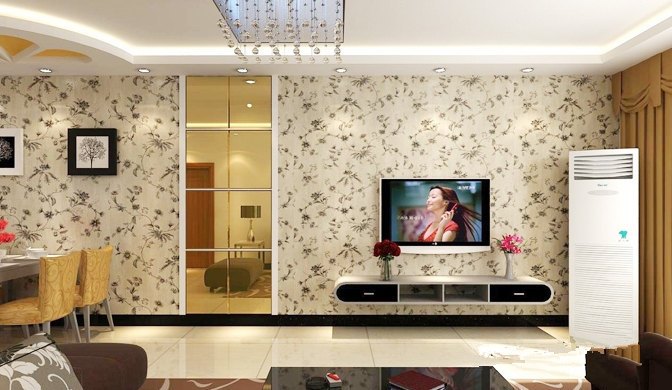 130款客厅电视背景墙壁纸装修效果图 简单时尚又省钱
