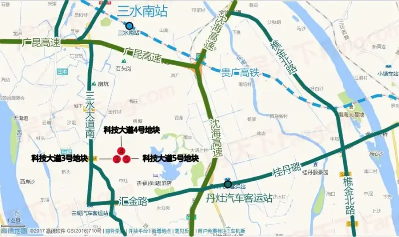 白坭镇推出科技大道3宗用地 起拍总价5.5亿元