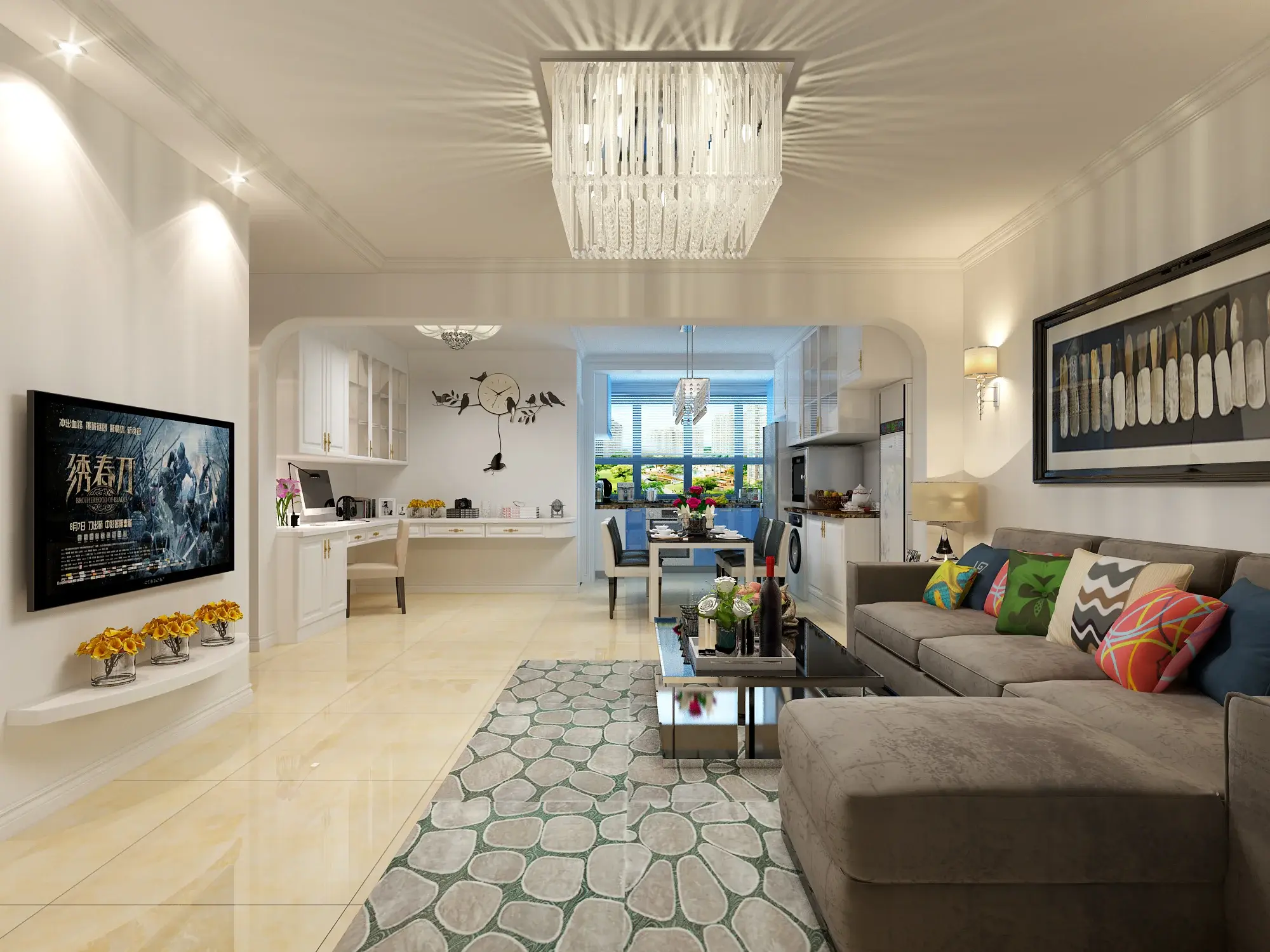 80平二居老房改造装修案例 10万全包实用现代简约风