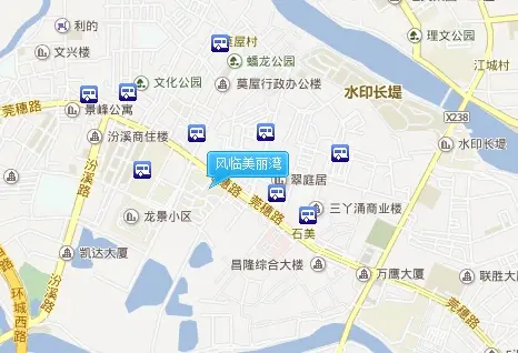 风临美丽湾位于东莞市万江区莞穗大道与西城路交汇处,东靠东悦酒店