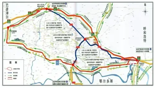 g210城区段大货车限行路段及绕行路线示意图